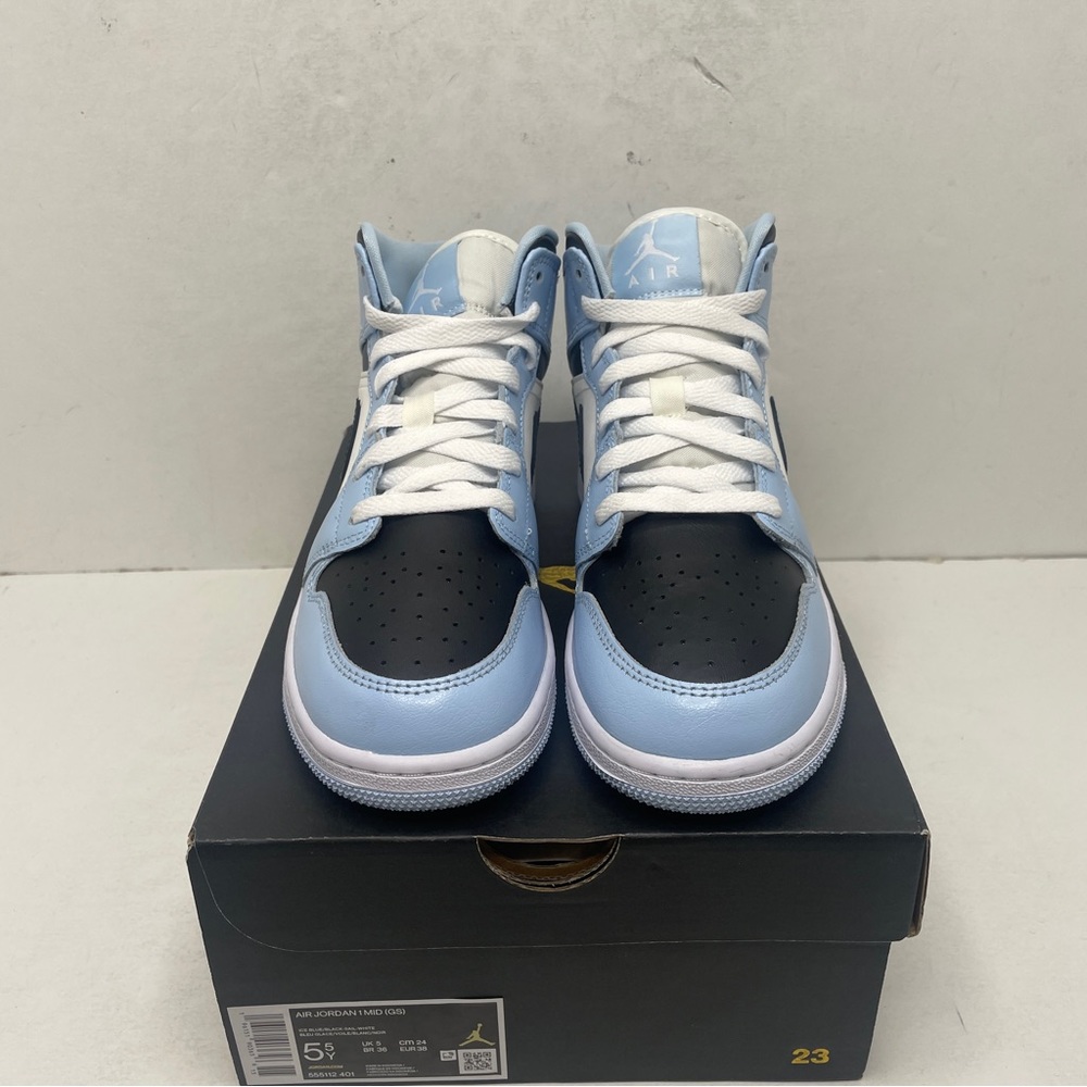 Nike Air Jordan 1 Retro Mid GS “Ice Blue” 2022 - Picture 2 of 4
